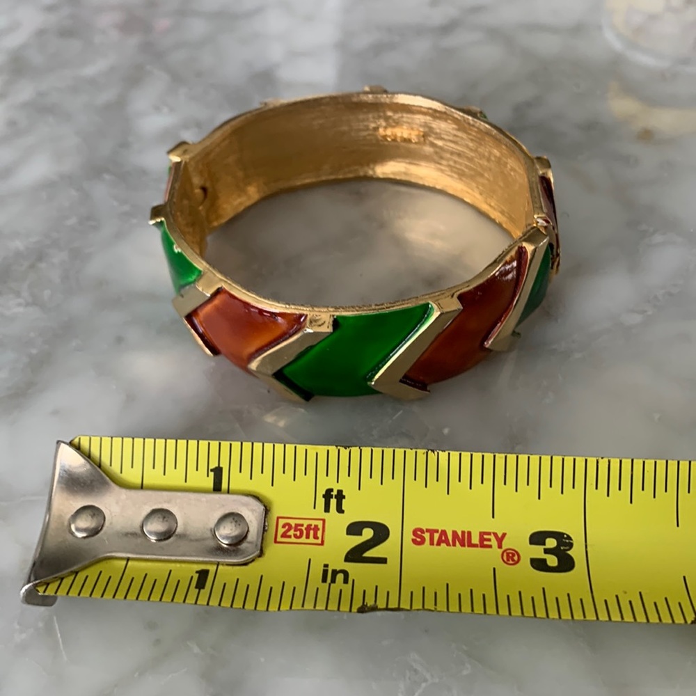 Enameled Bangle Bracelet by Weiss